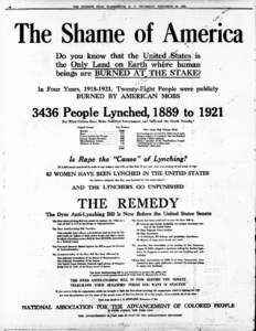 Crowd psychology / Lynching / Vigilantism / Racism in the United States / Dyer Anti-Lynching Bill / Crime / Criminal justice / Lynching in the United States