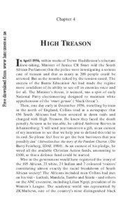 Xhosa people / Nelson Mandela / Apartheid in South Africa / Treason Trial / Bram Fischer / Diana Collins / John Collins / Freedom Charter / Joe Slovo / South Africa / Treason / Campaign for Nuclear Disarmament