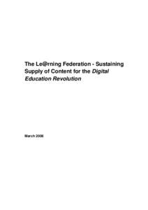 Learning / Philosophy of education / Interactive Learning / Digital Education Revolution / E-learning / Teacher / Victorian Essential Learning Standards / Curriculum mapping / Open educational resources / Education / Teaching / Curricula