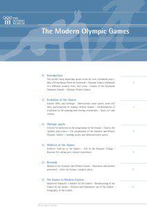 The Modern Olympic Games  Introduction