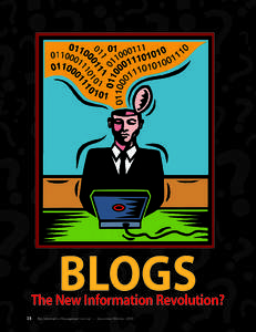 BLOGS  The New Information Revolution? 38  The Information Management Journal