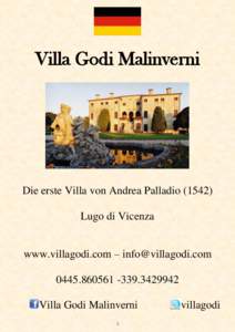 Villa Godi Malinverni  Die erste Villa von Andrea Palladio (1542)