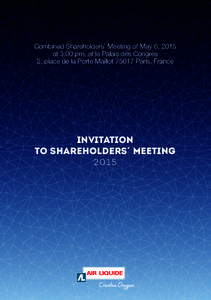 Combined Shareholders’ Meeting of May 6, 2015 at 3:00 pm, at le Palais des Congrès 2, place de la Porte Maillot[removed]Paris, France INVITATION TO SHAREHOLDERS´ MEETING