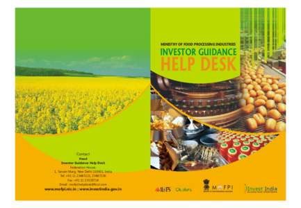 MINISTRY OF FOOD PROCESSING INDUSTRIES  INVESTOR GUIDANCE HELP DESK