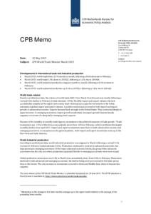 CPB Memo  CPB Netherlands Bureau for Economic Policy Analysis Van Stolkweg 14 Postbus 80510