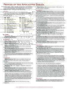 Princes of the Apocalypse Errata This document corrects and clarifies some text in the adventure Princes of the Apocalypse. The changes appear in recent printings of the book, starting with the sixth printing. Wicker Gia