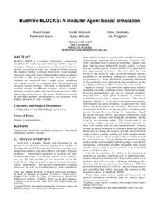 Simulation / Multi-agent system / Bushfires in Australia / Modularity / Science / Abstraction / Knowledge / Scientific modeling / Agent-based model / Complex systems theory