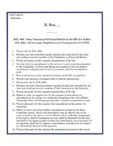 113th Congress 2d Session H. Res.  H.R[removed]Stop Targeting of Political Beliefs by the IRS Act of 2014