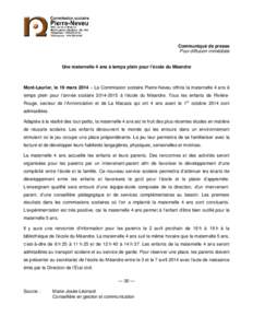 Microsoft Word - Communique de presse Maternelle 4 ans Rivière-Rouge.doc
