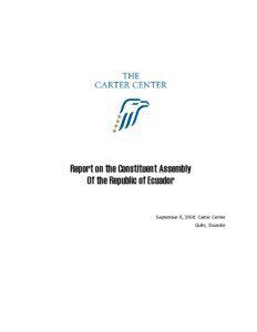 Report on the Constituent Assembly Of the Republic of Ecuador