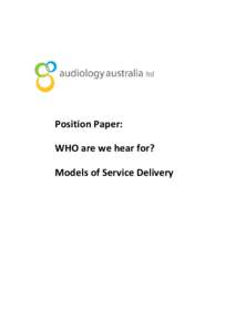 Microsoft Word - Models of Service Delivery Position Paper 21 July 2014