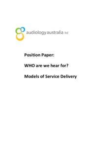 Rehabilitation medicine / Medical informatics / Audiology / International Classification of Functioning /  Disability and Health / Occupational therapy / Hearing aid / Early childhood intervention / Accessibility / Disability / Medicine / Health / Otology