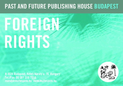 PAST AND FUTURE PUBLISHING HOUSE BUDAPEST  FOREIGN