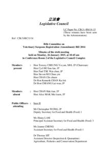 立法會 Legislative Council LC Paper No. CB[removed]These minutes have been seen by the Administration) Ref : CB(3)/BC/1/14