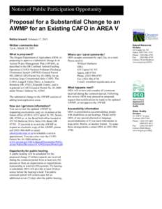 Agriculture in the United States / Concentrated Animal Feeding Operations / Animal feeding operation / Public comment / Oda / Agriculture / Industrial agriculture / Agriculture and the environment