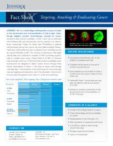 Fact Sheet  Targeting, Attacking & Eradicating Cancer