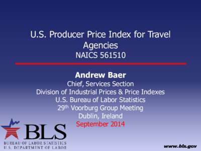 U.S. Producer Price Index for Travel Agencies NAICS[removed]Andrew Baer