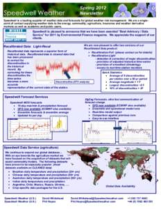 Statistical forecasting / Weather derivative / Weather prediction / Weather