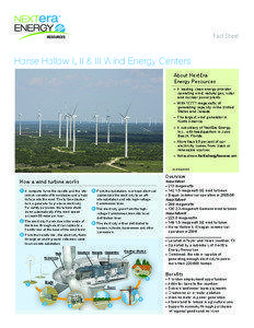 Fact Sheet  Horse Hollow I, II & III Wind Energy Centers