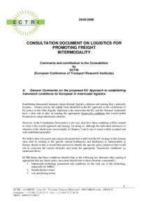 Microsoft Word - ECTRI Comments on the Consultation document on Freight int…