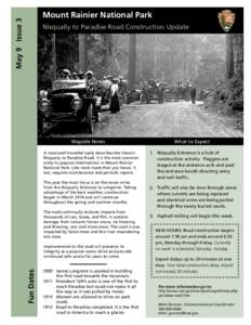 May 9 Issue 3  Mount National ParkPark MountRainier