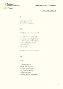 Blecaute  Uma Revista de Literatura e Artes Campina Grande (PB) – Ano 3 – Nº 9 – Agosto de 2011