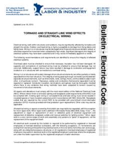 Microsoft Word - TornadoDamagedElectricalSystemsBulletin.doc