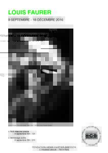 LOUIS FAURER 9 SEPTEMBRE - 18 DÉCEMBRE 2016 Louis Faurer, Sourds-muets, New York, 1950 © Louis Faurer Estate  SE