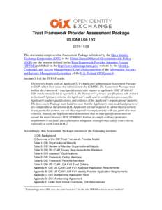 Microsoft Word - oix-us-icam-loa1-tfp-assessment-package-NovemberV2.doc
