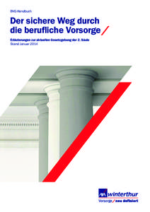 BVG-Handbuch  Der sichere Weg durch die berufliche Vorsorge/ Erläuterungen zur aktuellen Gesetzgebung der 2. Säule Stand Januar 2014