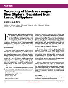 ARTICLE  Taxonomy of black scavenger flies (Diptera: Sepsidae) from Luzon, Philippines Socrates D. Letana