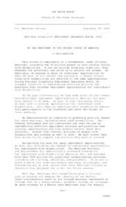 Health / Population / Individuals with Disabilities Education Act / National Disability Employment Awareness Month / Education / National Disability Employment Awareess Month / Disability rights movement / Independent living / Disability / Educational psychology / Disability rights