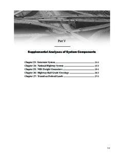 Part V Supplemental Analyses of System Components Chapter 23: Chapter 24: Chapter 25: Chapter 26: