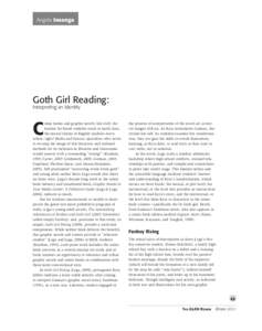 ALAN v38n2 - Goth Girl Reading: Interpreting an Identity