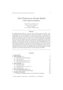 Software engineering / Theoretical computer science / Logic / Logic programming / Models of computation / Functional languages / Computability theory / Lambda calculus / Substitution / Standard ML / Higher-order abstract syntax / Security type system