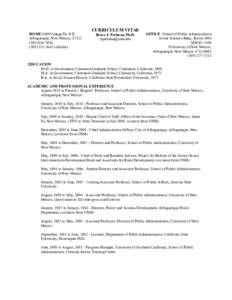 Management education / Management science / Public administration / Public policy / Public policy school / Albuquerque /  New Mexico / State and Local Government Review / Omar Guerrero / Mitchell A. Seligson