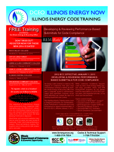 DCEO ILLINOIS ENERGY NOW ILLINOIS ENERGY CODE TRAINING FREE Training provided by the Illinois Energy & Recycling Office