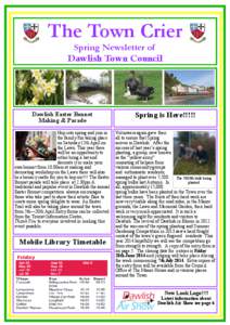 The Town Crier Spring Newsletter of Dawlish Town Council Dawlish Easter Bonnet Making & Parade