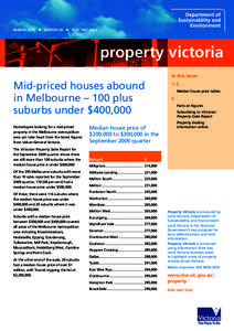 MARCH 2010  EDITION 26  ISSN[removed]property victoria in this issue  Mid-priced houses abound