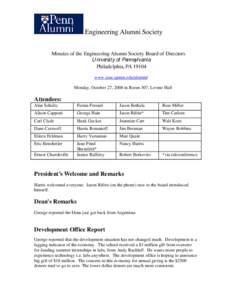 Engineering Alumni Society Minutes of the Engineering Alumni Society Board of Directors University of Pennsylvania Philadelphia, PA[removed]www.seas.upenn.edu/alumni/
