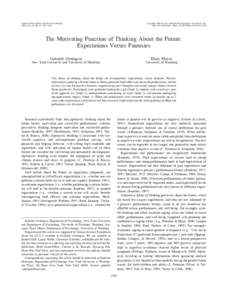 Journal of Personality and Social Psychology 2002, Vol. 83, No. 5, 1198 –1212 Copyright 2002 by the American Psychological Association, Inc/$5.00 DOI: 