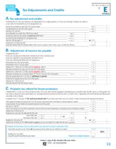 T P- 1 .D.E-V[removed]T Tax Adjustments and Credits  Schedule