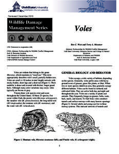 Reviewed December[removed]Wildlife Damage Management Series  Voles