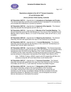 International Accreditation Forum, Inc.  IAF-AM[removed]Page 1 of 6