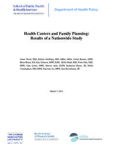 Health Centers and Family Planning