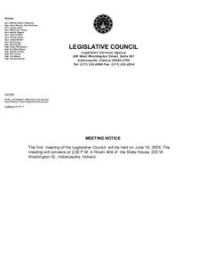 Members Sen. Robert Garton, Chairman Rep. Brian Bosma, Vice-Chairman Sen. James Lewis Sen. Richard D. Young Sen. Earline Rogers