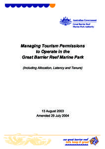 Physical geography / States and territories of Australia / Great Barrier Reef Marine Park / Filesystem permissions / Tourism / Australian National Heritage List / Great Barrier Reef / Geography of Australia