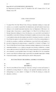 13  HB 487/AP House Bill 487 (AS PASSED HOUSE AND SENATE) By: Representatives Ramsey of the 72nd, Hatchett of the 150th, Coomer of the 14th, and