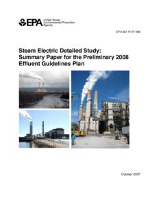 Steam Electric Detailed Study: Summary Paper