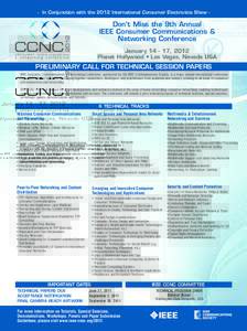 - In Conjunction with the 2012 International Consumer Electronics ShowCCNC